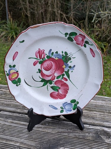Assiette xixème faïence - assiette, en
