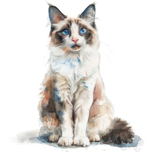 Autocollants ragdoll chat - x,