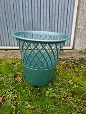 Ancienne Corbeille De Bureau Poubelle Plastique Made In France Vintage Verte
