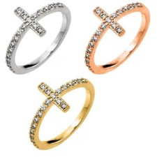 Bague Croix En Argent Sterling