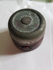 Ancien encrier rond ancre marine, militaire, portable voyage collection