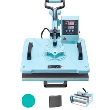 VEVOR Presse à Chaud pour T-shirt 30x38 cm 5-en-1 avec Presse à Tasse 89 cL Vert