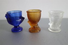 Lot de 3 coquetiers en verre
