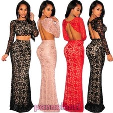 Ensemble Femme Haut Jupe Dentelle Élégant Fête Cérémonie Neuf DL-1586