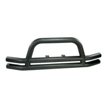 Double Tube Bumper, Front, 3 Inch, Black; 76-06 Jeep CJ/Wrangler YJ/TJ
