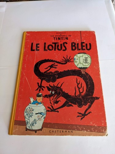 Tintin lotus bleu b35 dos - lotus,