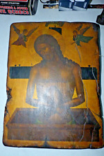 icone  russe - christ au tombeau italo-byzantin - peinte sur bois