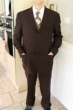 costume laine luxe gris rayé bordeaux CERRUTI 1881  veste T 52 pantalon T 42/44 