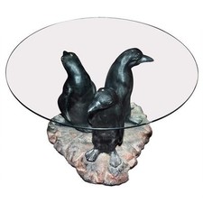 1950/70' Table Basse aux Pingouins