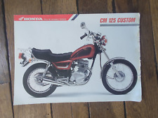 PUBLICITE, DEPLIANT PUBLICITAIRE  2 PAGES , " HONDA  ", CM CUSTOM 125 , MOTO