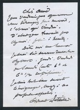 Edouard DETAILLE est ému Lettre autographe au dramaturge d’art Philippe GILLE
