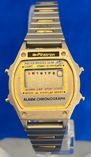 Vintage MONTRE WATCH UHR PIRATRON Alarm Chronograph P-6474 Quartz For Parts