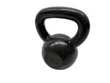Kettlebell en fonte Amazon Basics - 16 kg, noire, peinte et texturée