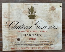 Étiquette Château Giscours 1982 - 75 cl