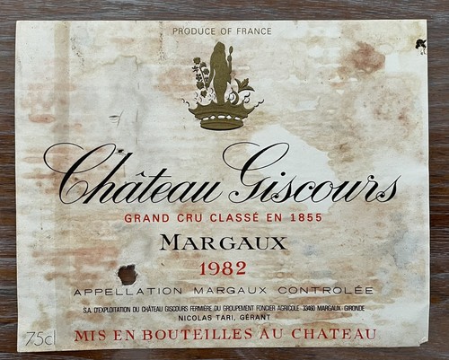 étiquette château giscours - Étiquette,