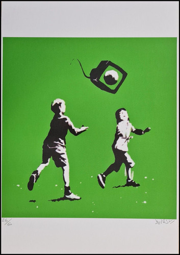 Banksy enfants jouant avec - banksy, *