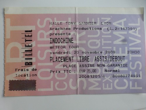 Indochine ticket concert - indochine,