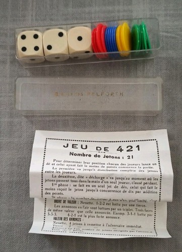 Ancien jeu 421 brasserie - ancien, de