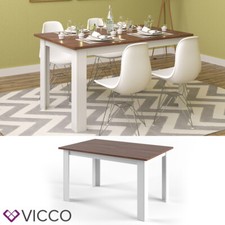 Table à manger table de salle à manger table de cuisine Karlos noyer blanc Vicco