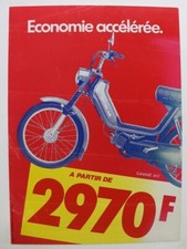 AFFICHE GAMME M 11 MOTOBECANE MBK SOLEX Mobylette bleue AV 88 MOB 51V 98 TT