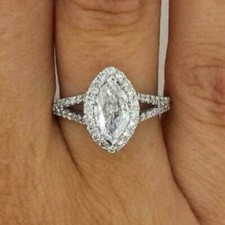 Bague tige fendue diamant