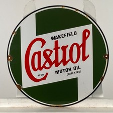 Plaque émaillée Castrol - Ø