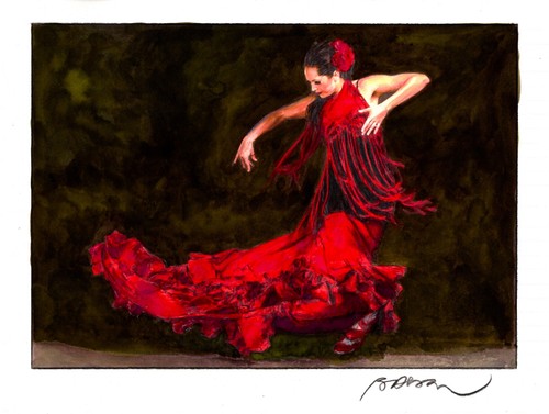 Flamenca dessin encres - flamenca,, et