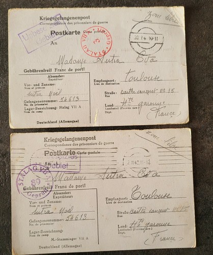 Courrier prisonnier francais - courrier,