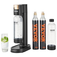 VEVOR Machine à eau gazeuse 2 bouteilles PET de sans BPA 2 cylindres de CO2 noir