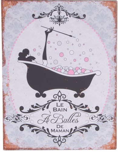 Cadre tableau métal - , baignoire