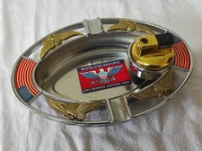 Ancien Cendrier de table avec Briquet en métal Vintage USA