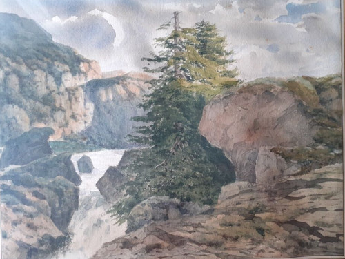 Paysage très belle - paysage,, aquarelle
