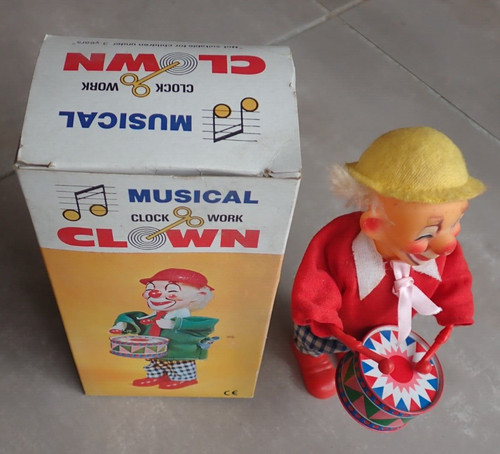 Musical clockwork clown jouet - clown,,