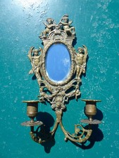 Ancien miroir bougeoir mural