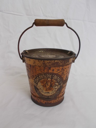 Ancien seau tole lithographiee - ancien,