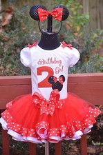 Minnie Mouse Birthday Girl Red