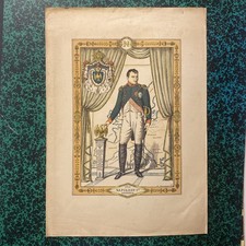 Gravure Lithographie Napoléon Empereur DERVEAUX