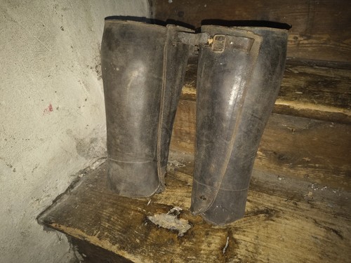Anciennes guêtres cuir - cuir, –