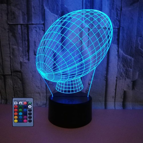 Rugby led lampe art déco - 3d,