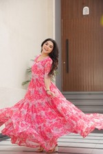 Faux Georgette Anarkali Robe