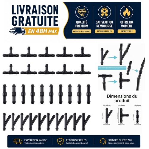 Raccords tuyau lave glace - 30, lave-glace