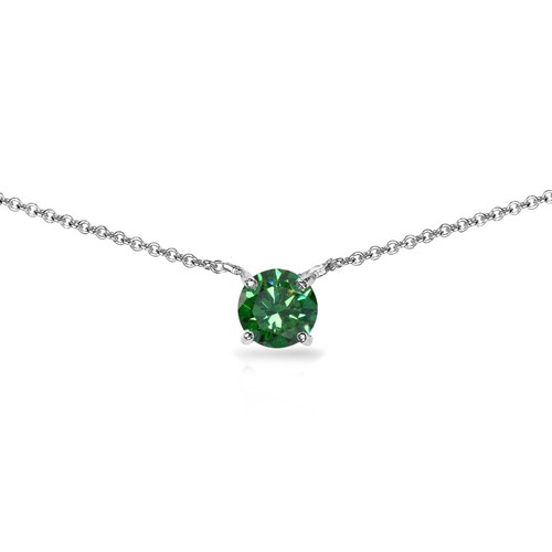 Vert solitaire argent sterling - solitaire,