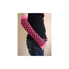 Paire de mitaines rose/noir