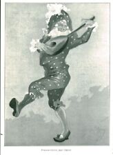 Document ancien polichinelle par Chéret 1912 issu magazine