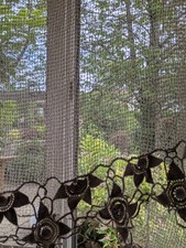 Rideau coton filet décor de