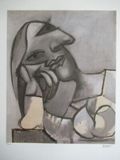 LITHOGRAPHIE - BUSTE DE FEMME