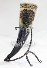 Hand-Carved Viking Knot & Crow