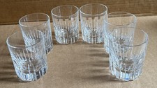 Lot de 6 Petits verres à Whisky ou Liqueur en Cristal de BACCARAT. Modèle Rotary