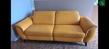 Canapé cuir jaune