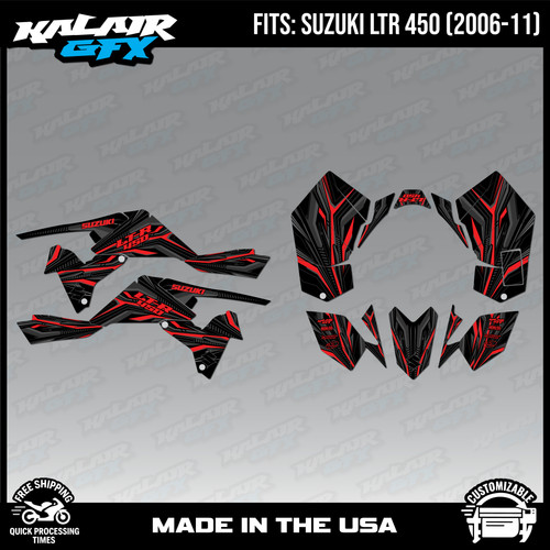 Graphics kit for suzuki atv - graphics,